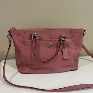 Coach Tote Bag in pink/purple leather